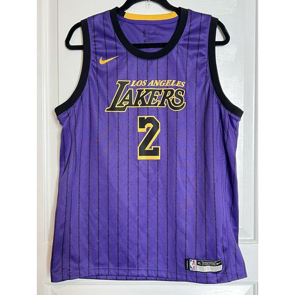 Lonzo Ball Los Angeles Lakers City Edition Nike Swingman Jersey Youth XL Purple - Picture 2 of 8